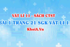 Bài 1 trang 21 SGK Vật lí 11 Chân trời sáng tạo